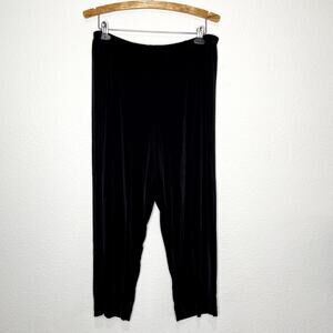 Hearts of Palm Size XL Slinky Pants Black Travel Friendly Straight Leg Career